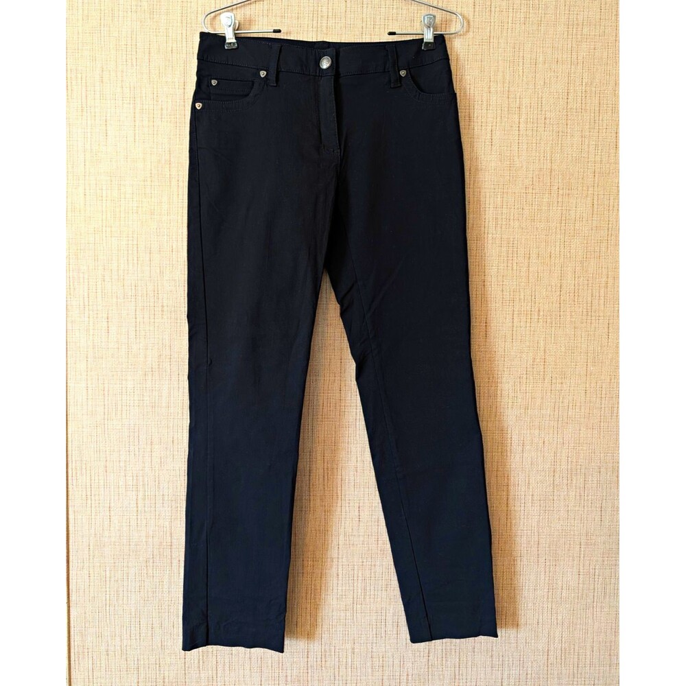 Calvin Klein Gray Plaid Ponte Skinny Dress Pants Slim Fit Stretch 28"